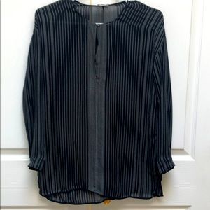 Vince black and white stripped blouse